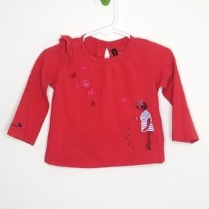 Catimini Girl Butterfly Shirt 12m